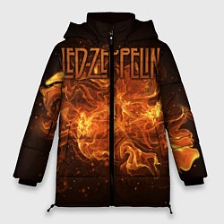 Куртка зимняя женская Led Zeppelin, цвет: 3D-черный