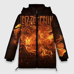 Куртка зимняя женская Led Zeppelin, цвет: 3D-красный