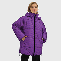Куртка зимняя женская Фиолетовая волна, цвет: 3D-черный — фото 2