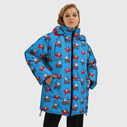 Куртка зимняя женская Поросенок Пётр, цвет: 3D-черный — фото 2