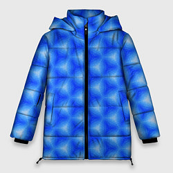 Куртка зимняя женская Синие соты, цвет: 3D-черный
