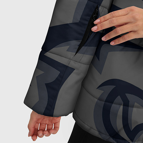 Женская зимняя куртка Форма Tiger / 3D-Черный – фото 5
