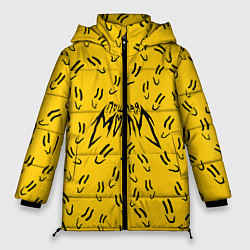 Куртка зимняя женская Пошлая Молли Смайлики, цвет: 3D-светло-серый