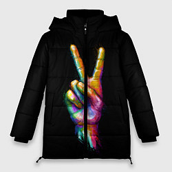Куртка зимняя женская V, цвет: 3D-черный