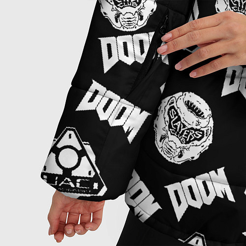 Женская зимняя куртка Doom Eternal / 3D-Черный – фото 5