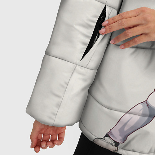 Женская зимняя куртка Фредди Меркьюри автограф / 3D-Черный – фото 5