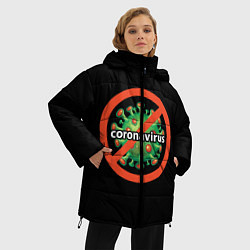 Куртка зимняя женская Стоп коронавирус, цвет: 3D-светло-серый — фото 2