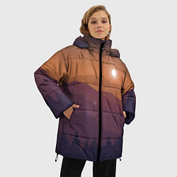 Куртка зимняя женская Горы, цвет: 3D-красный — фото 2