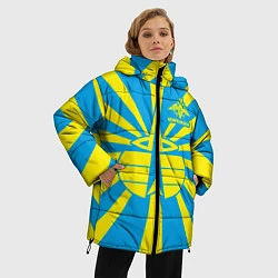 Куртка зимняя женская Космические войска, цвет: 3D-черный — фото 2