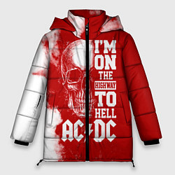 Куртка зимняя женская I'm on the highway to hell ACDC, цвет: 3D-черный