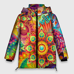 Куртка зимняя женская Психоделия Яркая, цвет: 3D-светло-серый