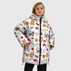 Куртка зимняя женская Домашние питомцы, цвет: 3D-красный — фото 2