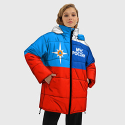 Куртка зимняя женская Флаг МЧС России, цвет: 3D-черный — фото 2