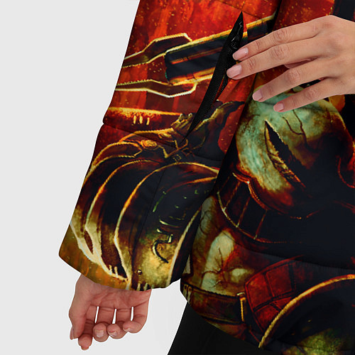Женская зимняя куртка Doom Eternal / 3D-Черный – фото 5
