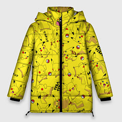 Куртка зимняя женская ПИКАЧУ, цвет: 3D-черный