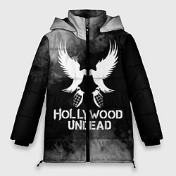 Куртка зимняя женская Hollywood Undead, цвет: 3D-черный