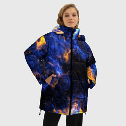 Куртка зимняя женская Космос, цвет: 3D-черный — фото 2