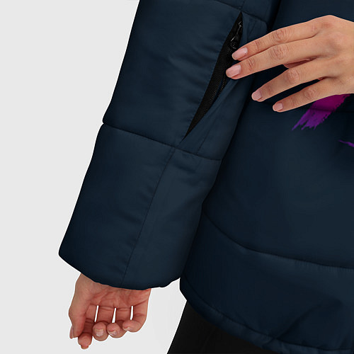 Женская зимняя куртка Очень Странные Дела / 3D-Черный – фото 5