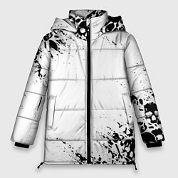 Куртка зимняя женская БЕЛЫЕ ЧЕРЕПА, цвет: 3D-черный