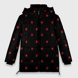 Куртка зимняя женская РОЗЫ, цвет: 3D-красный
