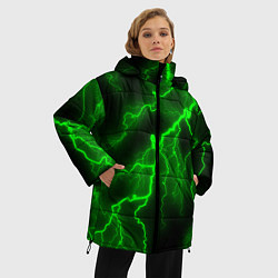 Куртка зимняя женская МОЛНИЯ GREEN NEON, цвет: 3D-светло-серый — фото 2