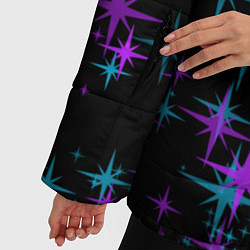 Куртка зимняя женская ЗВЕЗДЫ NEON, цвет: 3D-черный — фото 2