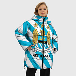 Куртка зимняя женская Манчестер Сити, цвет: 3D-черный — фото 2