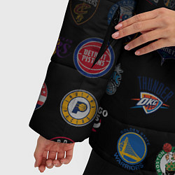Куртка зимняя женская Boston Celtics 1, цвет: 3D-светло-серый — фото 2