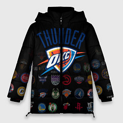 Куртка зимняя женская Oklahoma City Thunder 2, цвет: 3D-красный