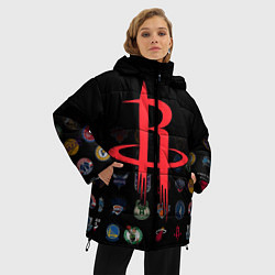 Куртка зимняя женская Houston Rockets 2, цвет: 3D-черный — фото 2