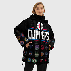 Куртка зимняя женская Los Angeles Clippers 2, цвет: 3D-светло-серый — фото 2