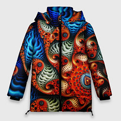 Куртка зимняя женская Fractal illusion, цвет: 3D-черный