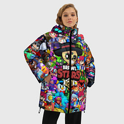 Куртка зимняя женская BRAWL STARS POKO, цвет: 3D-черный — фото 2