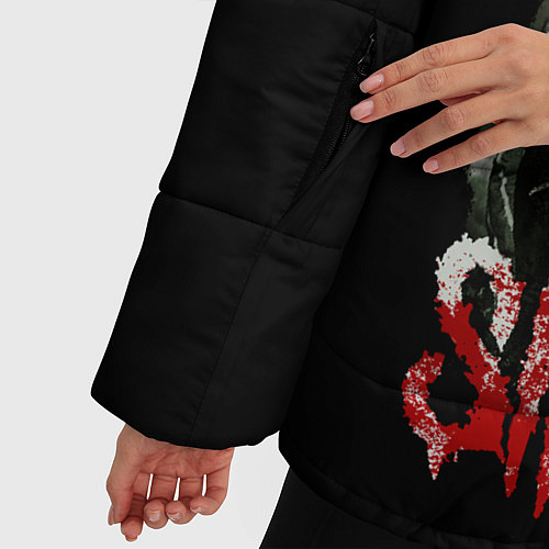 Женская зимняя куртка SLIPKNOT / 3D-Черный – фото 5