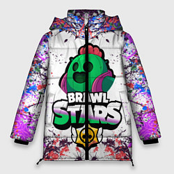 Куртка зимняя женская Brawl Stars Spike, цвет: 3D-красный