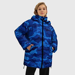 Куртка зимняя женская СИНИЙ КАМУФЛЯЖ, цвет: 3D-черный — фото 2