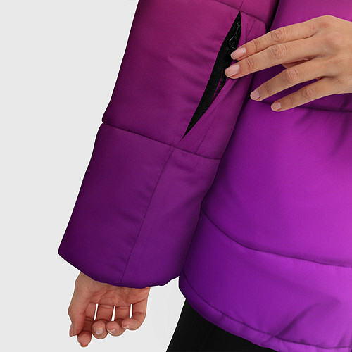 Женская зимняя куртка Нежный цвет / 3D-Черный – фото 5