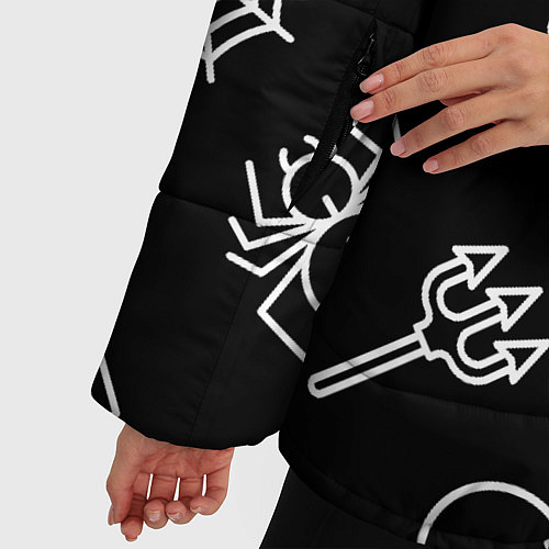 Женская зимняя куртка Страшилки / 3D-Черный – фото 5