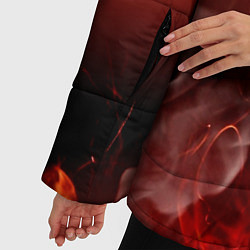 Куртка зимняя женская Россия огонь, цвет: 3D-черный — фото 2