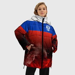 Куртка зимняя женская Россия огонь, цвет: 3D-черный — фото 2