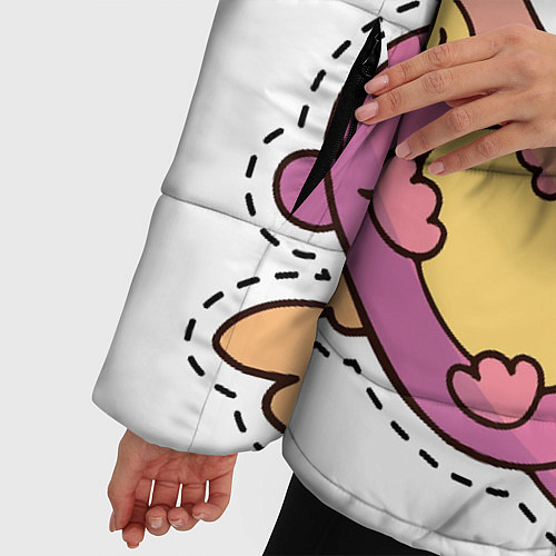 Женская зимняя куртка Emoji / 3D-Черный – фото 5