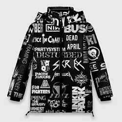 Куртка зимняя женская Рок группы, цвет: 3D-черный
