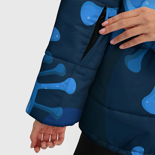 Женская зимняя куртка Сorona virus infection / 3D-Черный – фото 5