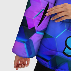 Куртка зимняя женская Скин акулы Леона, цвет: 3D-черный — фото 2