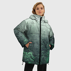 Куртка зимняя женская Туманный лес, цвет: 3D-черный — фото 2