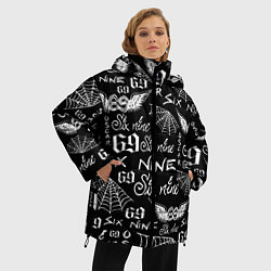 Куртка зимняя женская 6IX9INE ТАТУИРОВКИ, цвет: 3D-светло-серый — фото 2