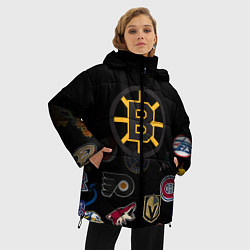 Куртка зимняя женская NHL Boston Bruins Z, цвет: 3D-красный — фото 2