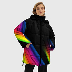 Куртка зимняя женская НЕОНОВАЯ ТЕКСТУРА, цвет: 3D-черный — фото 2