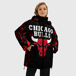 Куртка зимняя женская CHICAGO BULLS, цвет: 3D-черный — фото 2