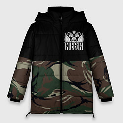 Куртка зимняя женская Russia камуфляж, цвет: 3D-черный